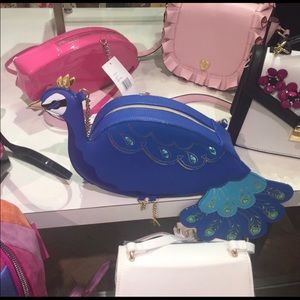 betsey johnson peacock purse